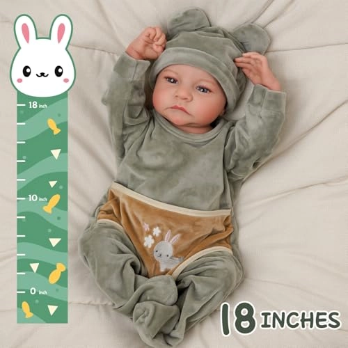 JIZHI Reborn Baby Doll - 18" Vinyl Ages 3+