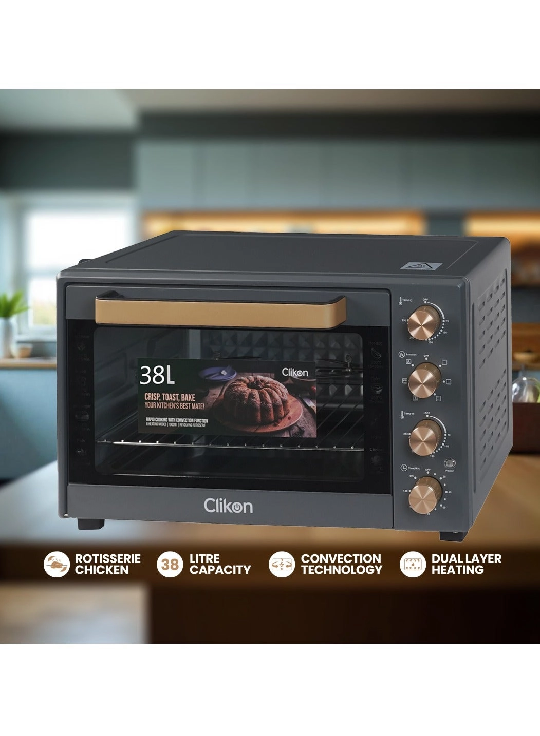 CK4360 - Convection Oven Black and Gold