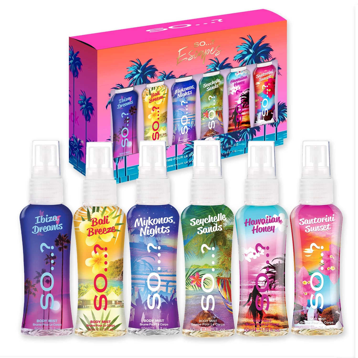 Incos Ltd Escapes - Body Spray 6 Gift Set