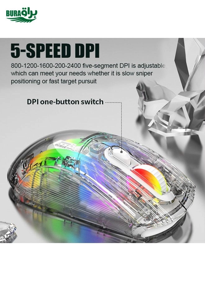 XYH20RGB Gaming Mouse - 2.4G+BT5.0+Wired