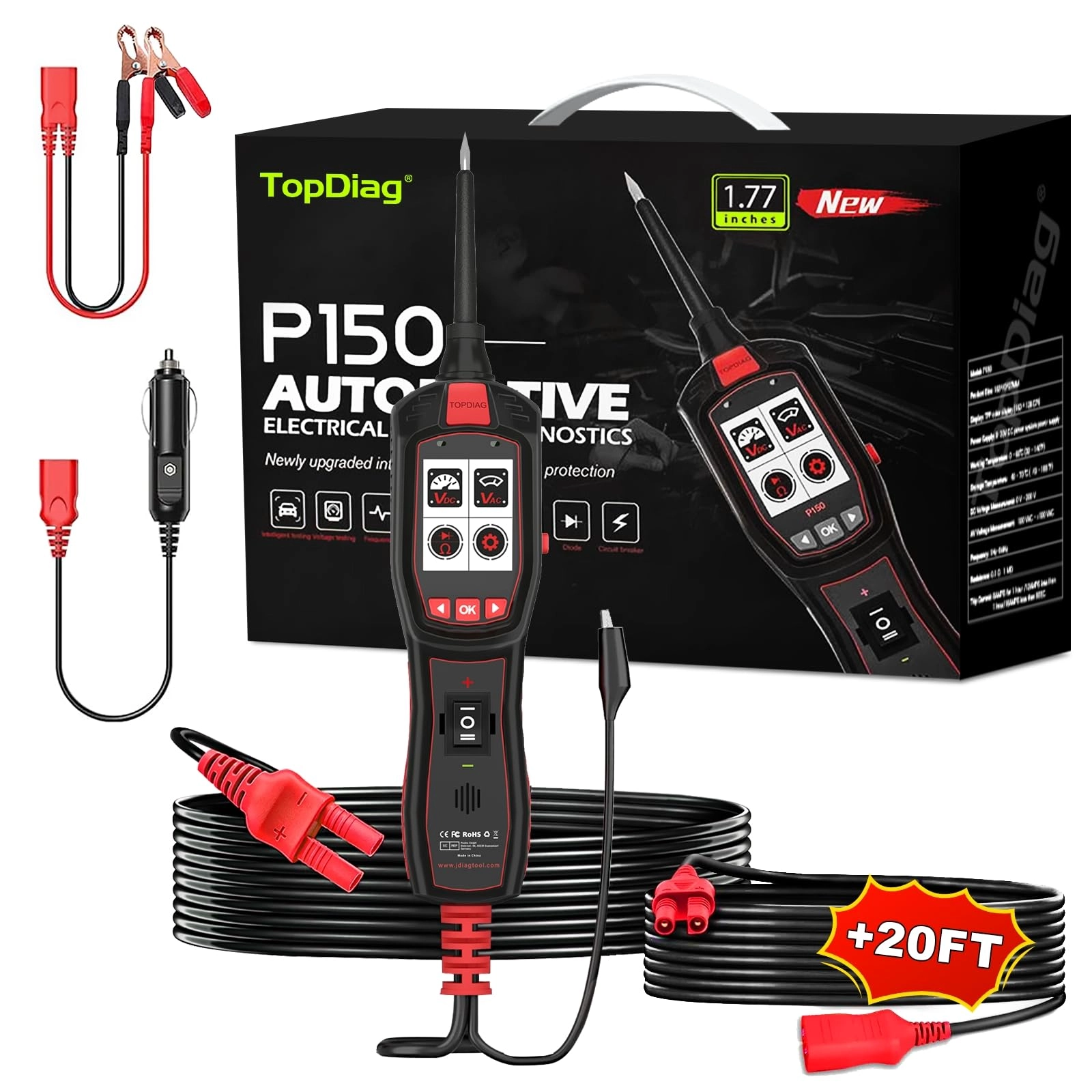 TopDiag P150 - 6V to 30V Electric Car Tester