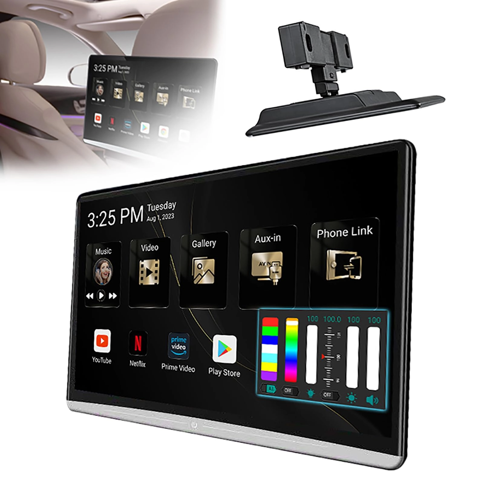 QLDDYC Headrest player - 13.3-inch