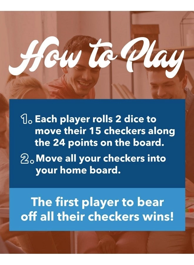 Backgammon Board - Magnetic Map Style + Carrying Strap