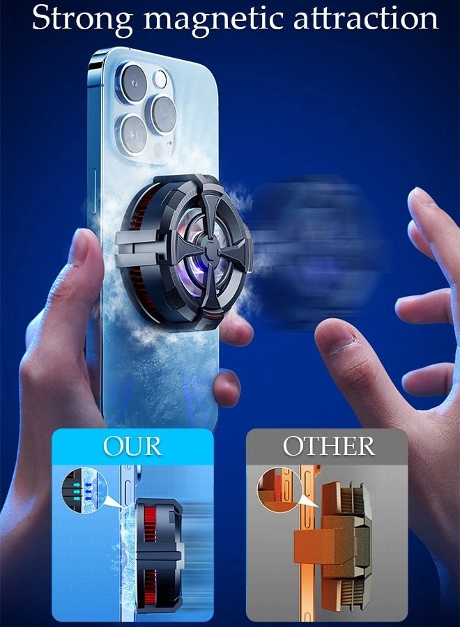 Magnetic Semi-Conductor Cooling Chip - Fast Phone Cooling RGB Lights Universal Clamp