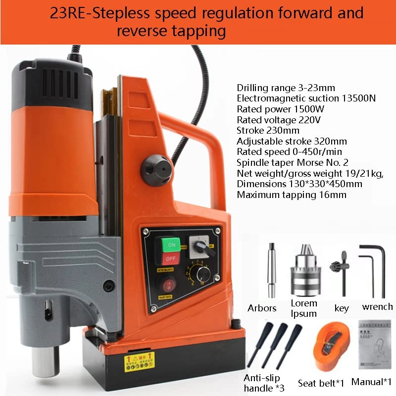 Magnetic drill - 150mm stroke 30mm displacement Blue-f