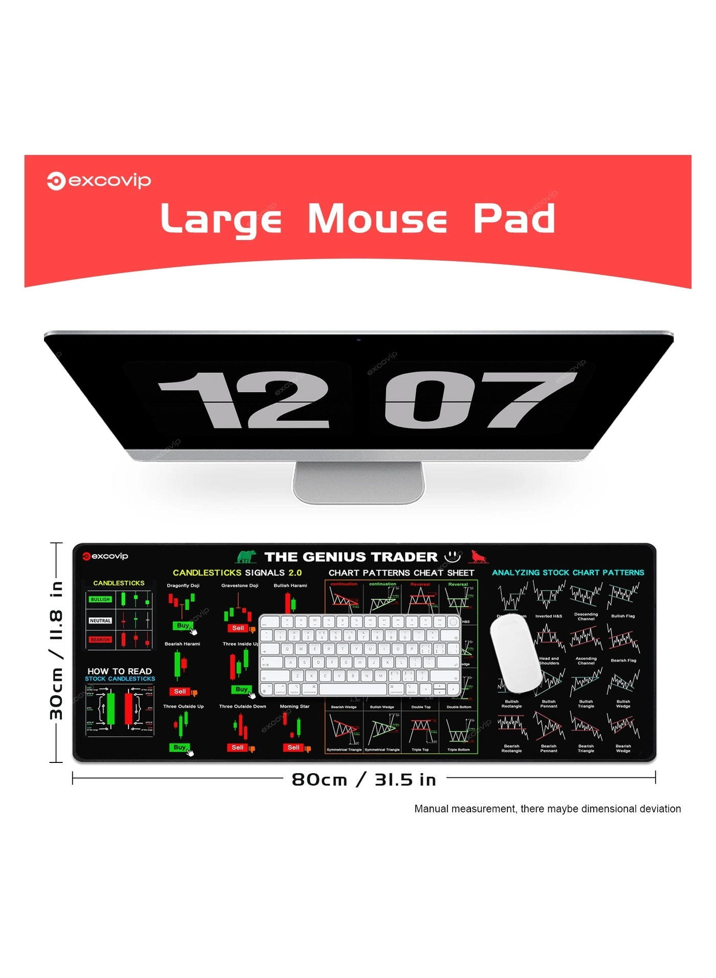 XL Gaming Mouse Pad - 80x30 cm