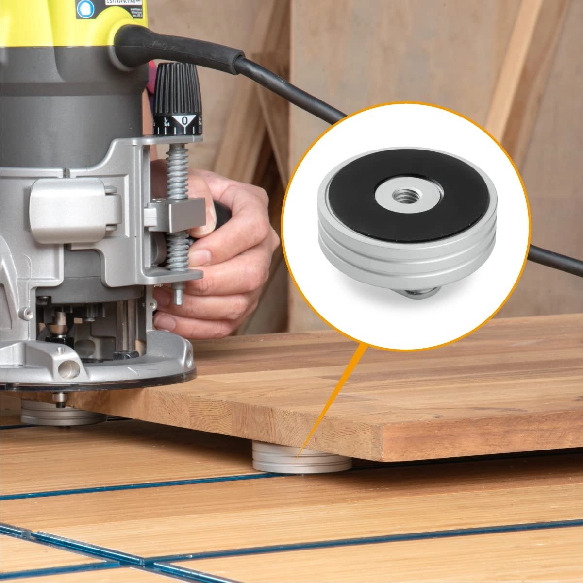 71669 Round T-Track Stop - 2PK