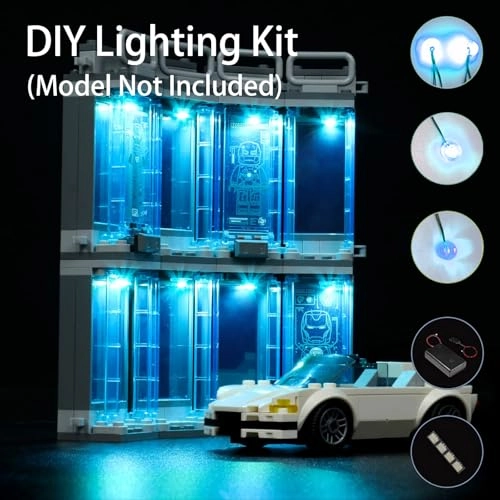 Lighting Kit for LEGO Iron Man Armory 76216 - ABS less than 5V