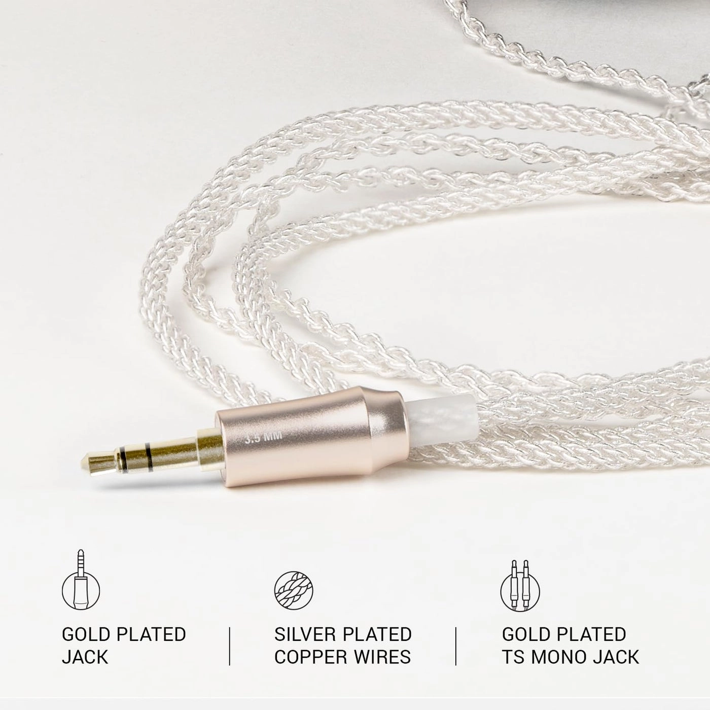 Mono Headphone Cable - 3.5mm 3.9ft