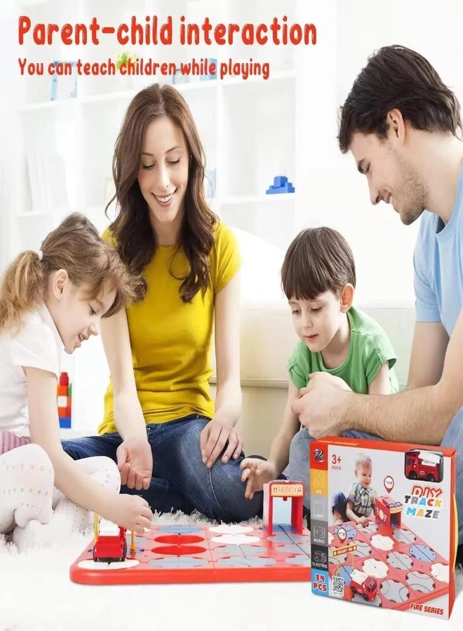 Track Maze Race Car Track - Fire Truck 2pcs