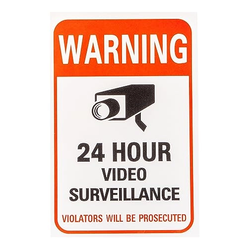 Dummy Camera + Warning Sticker Decals - Indoor, Outdoor