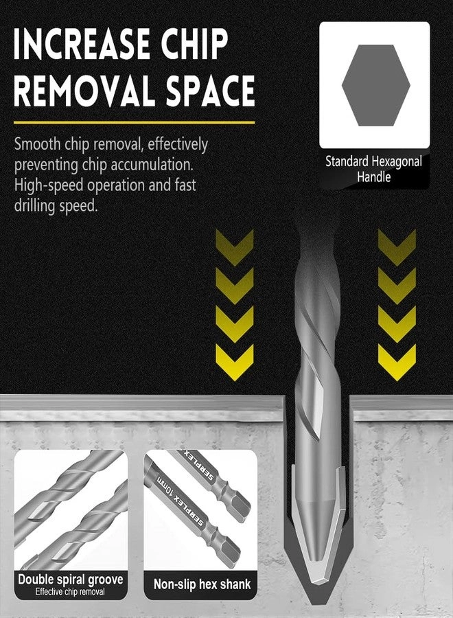Drill Bits - Cemented Carbide 4Pcs 6mm/8mm/10mm/12mm