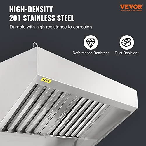 Commercial Exhaust Hood - 4FT Under Cabinet Mount Stainless Steel
