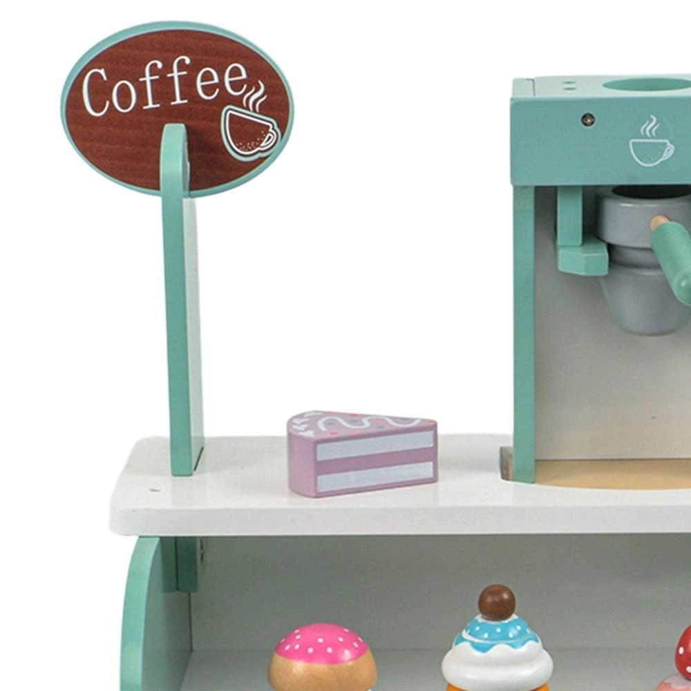 Kids Wooden Coffee Machine Station Playset - 12 pcs (5551007-KABI-0159)