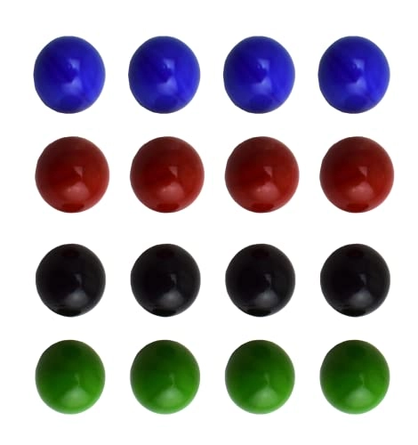 Marbles - Solid Oak Wood Hand Painted Holes