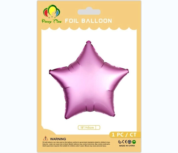 Matte Star Foil Balloon - 1pc/pack Mother's Day Wedding Decoration Engagement Birthday