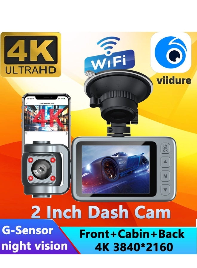 360° Dash Cam - 3840×2160