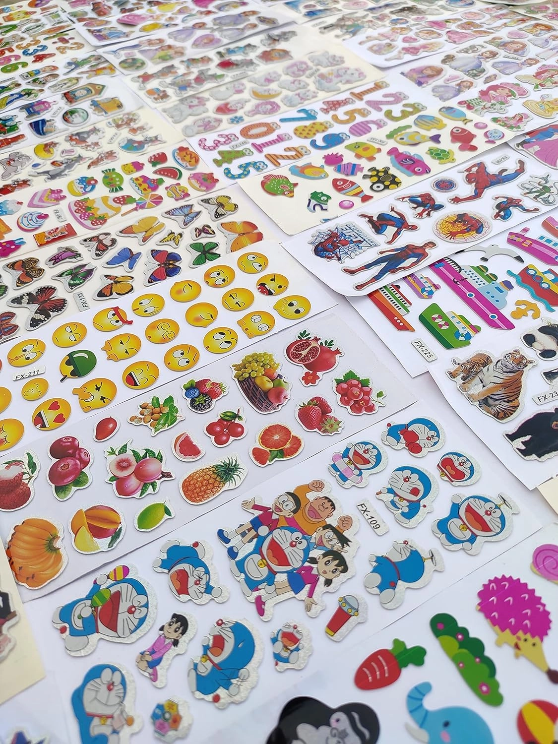 ECLET Cartoon Sticker Book Puffy 3D PVC 20 pcs