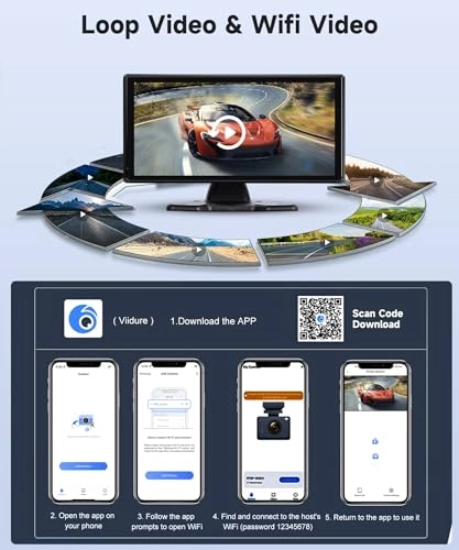 Reversing Camera - 4 Cameras + Monitor - 10.36 Inches