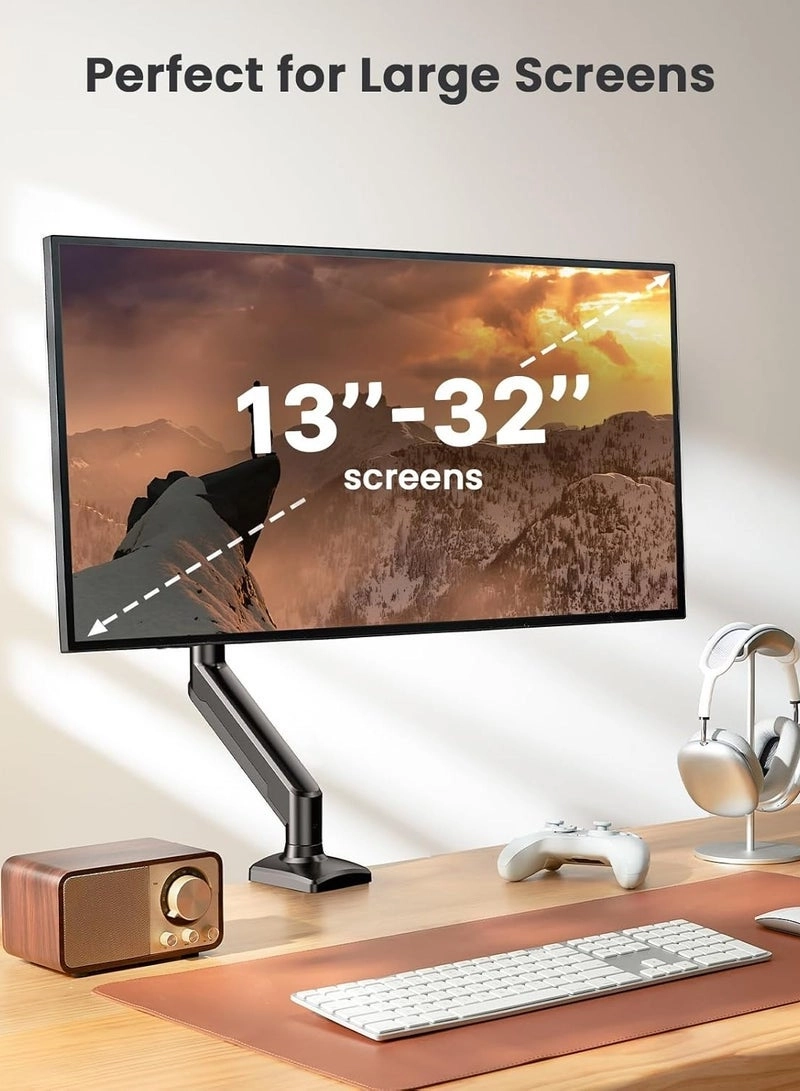 Single Monitor Arm - Single 13-32 Inch VESA 75x75/100x100mm