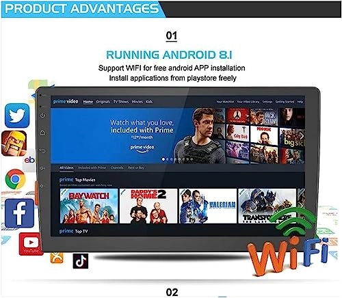 مشغل فيديو لمسند راس السيارة - 10.1 inch