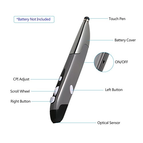 Vertical Ergonomic Left-Hand Mouse - Wireless
