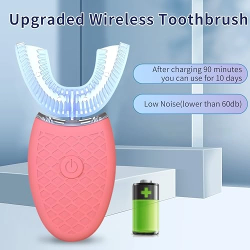 Ultrasonic Electric Toothbrush - U-Shaped 360° Cleaning IPX7 Waterproof