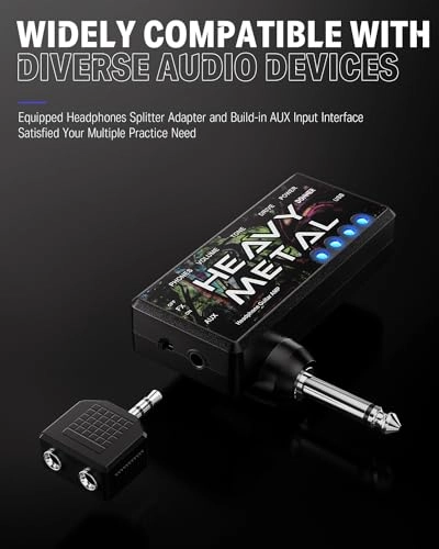 Guitar Headphone AMP - Heavy Metal Pocket Rechargeable