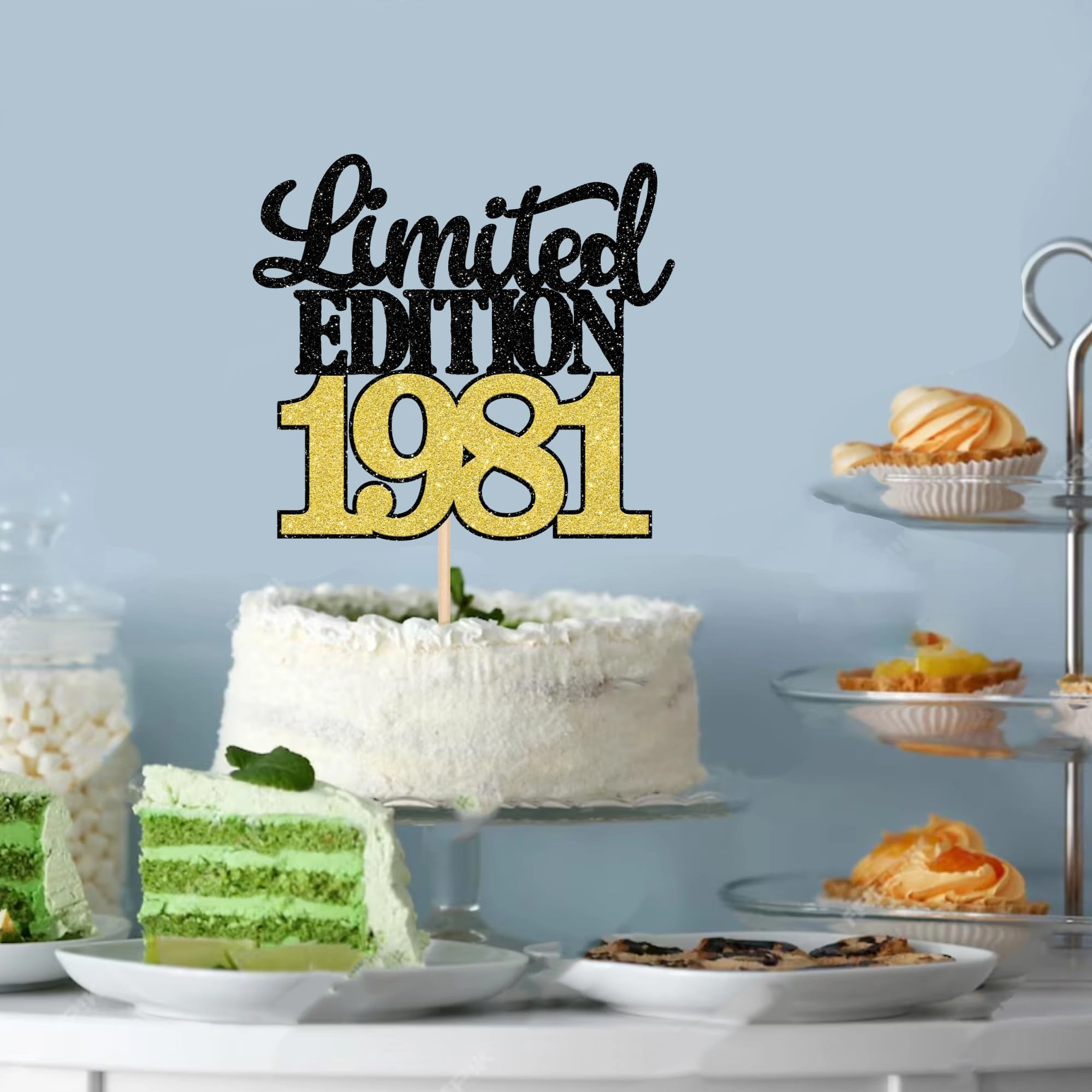 Limited Edition 1981 Cake Topper - 1 pcs 45th Birthday