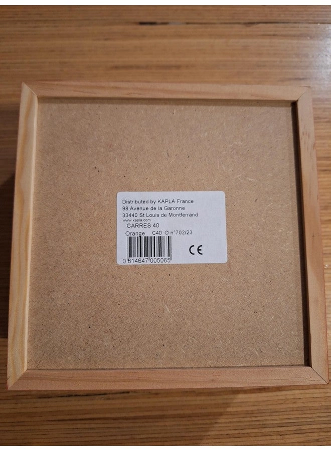 Wooden Construction Set - Orange 40pcs