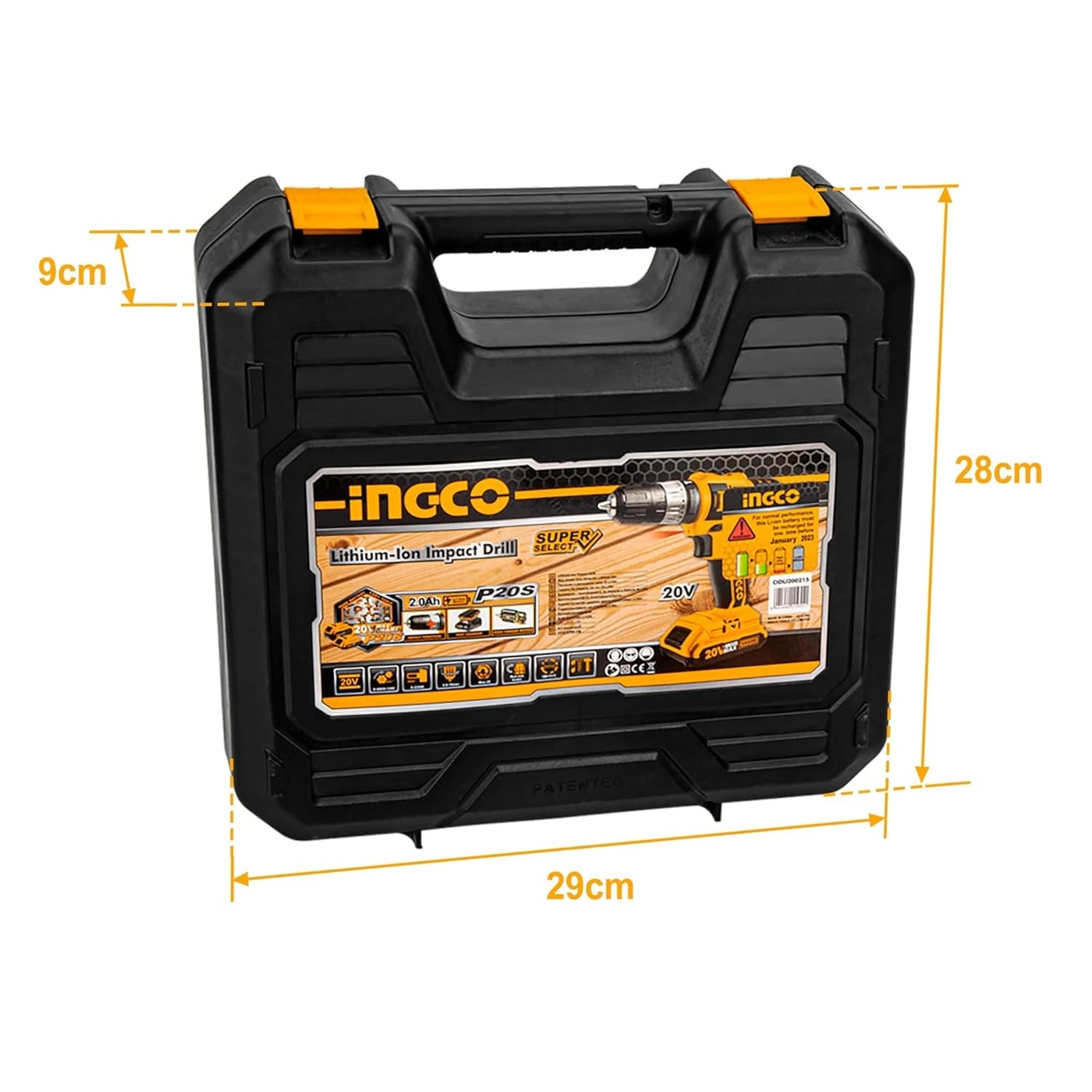 20V Cordless Impact Drill - 2x2.0Ah