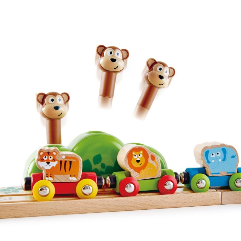 Music and Monkey Wooden Railway Playset - Suitable for 18 months & above