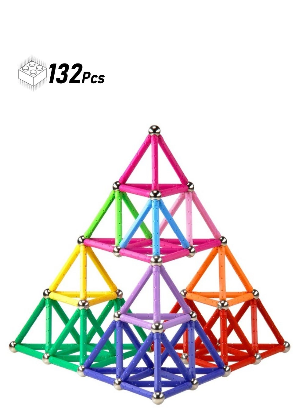 Magnetic Building Blocks - Construction 132 pcs