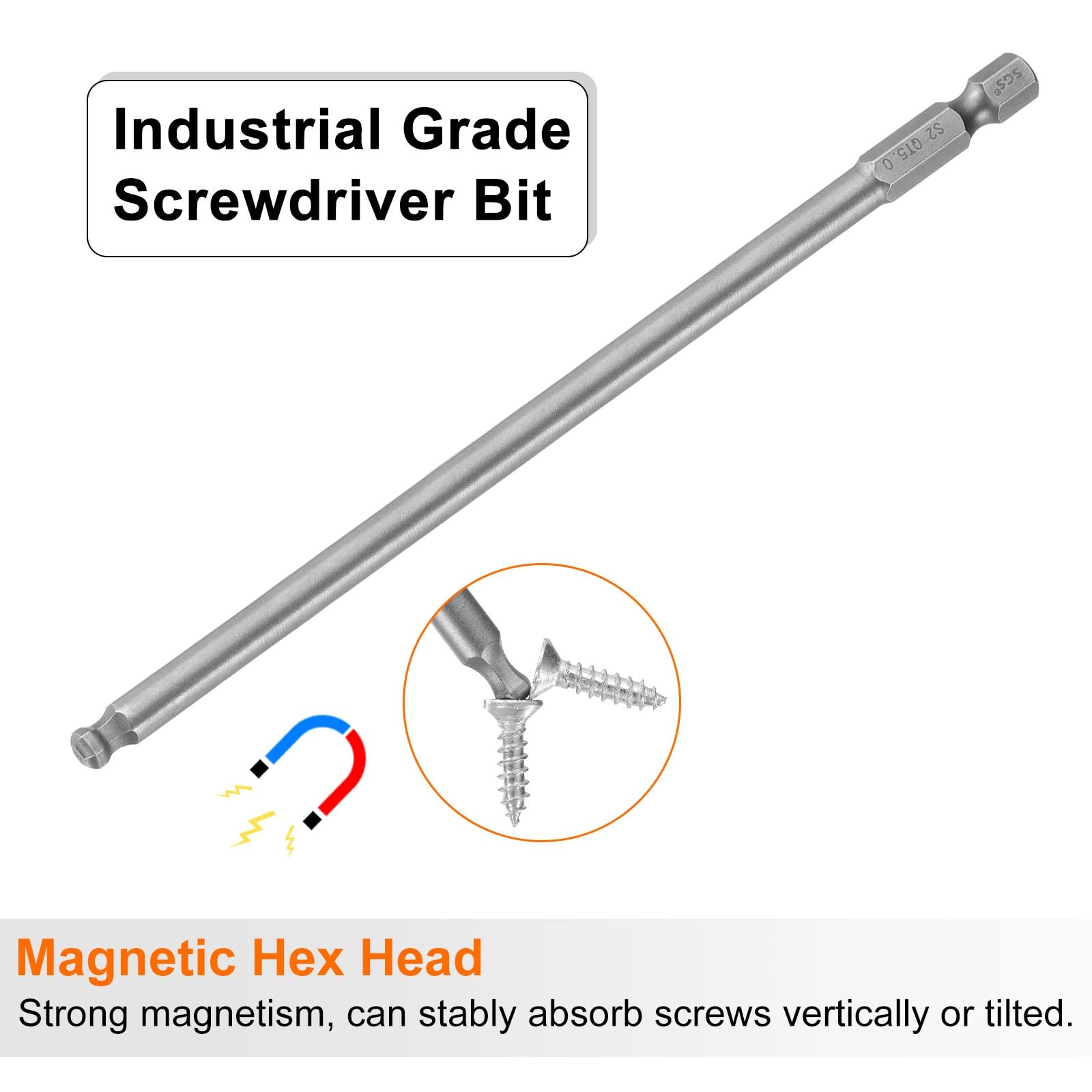 Ball End Hex Screwdriver Bit - 4pcs 150mm