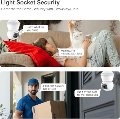 Light Bulb Security Camera 2K Pack