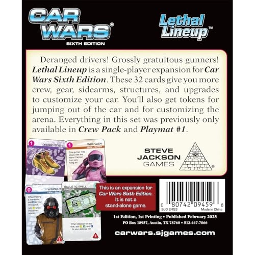 Car Wars: Lethal Lineup - Single Player Expansion
