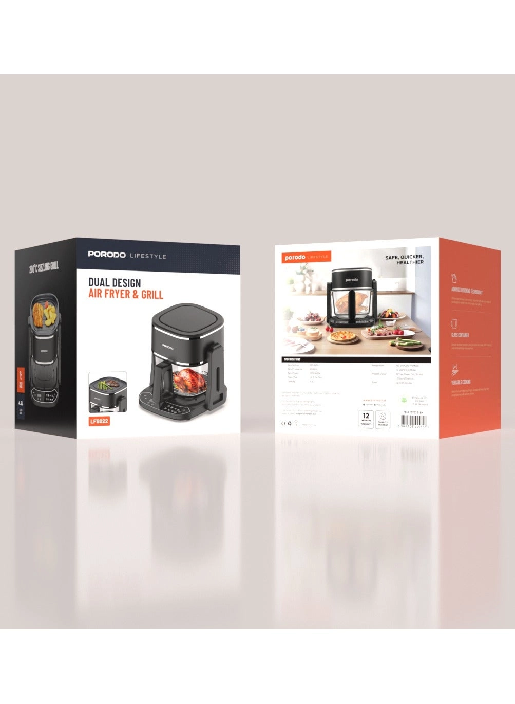 Air Fryer & Electric Grill PD-LFST022-BK