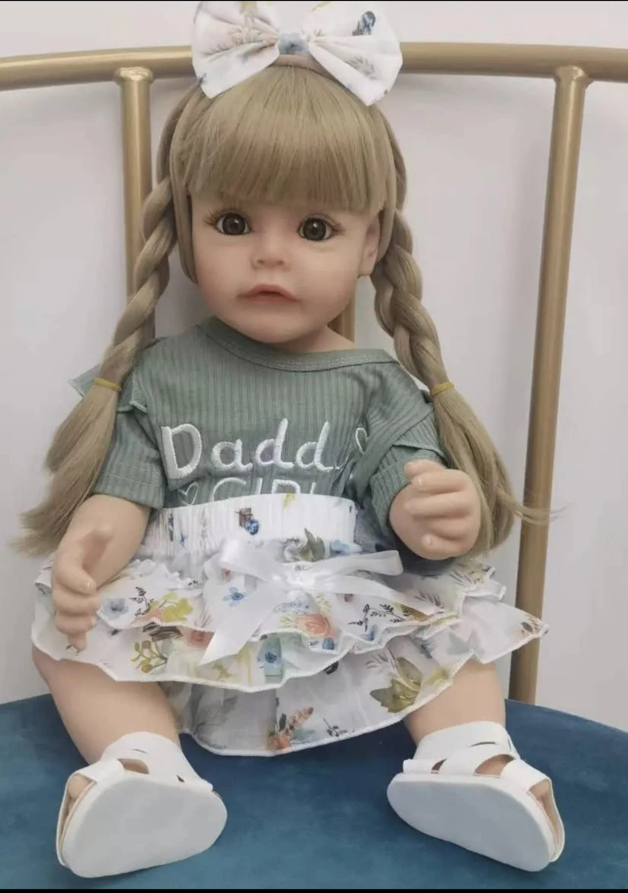 Princess Sue-Sue Reborn Baby Doll - 55 cm Silicone Blue Eyes