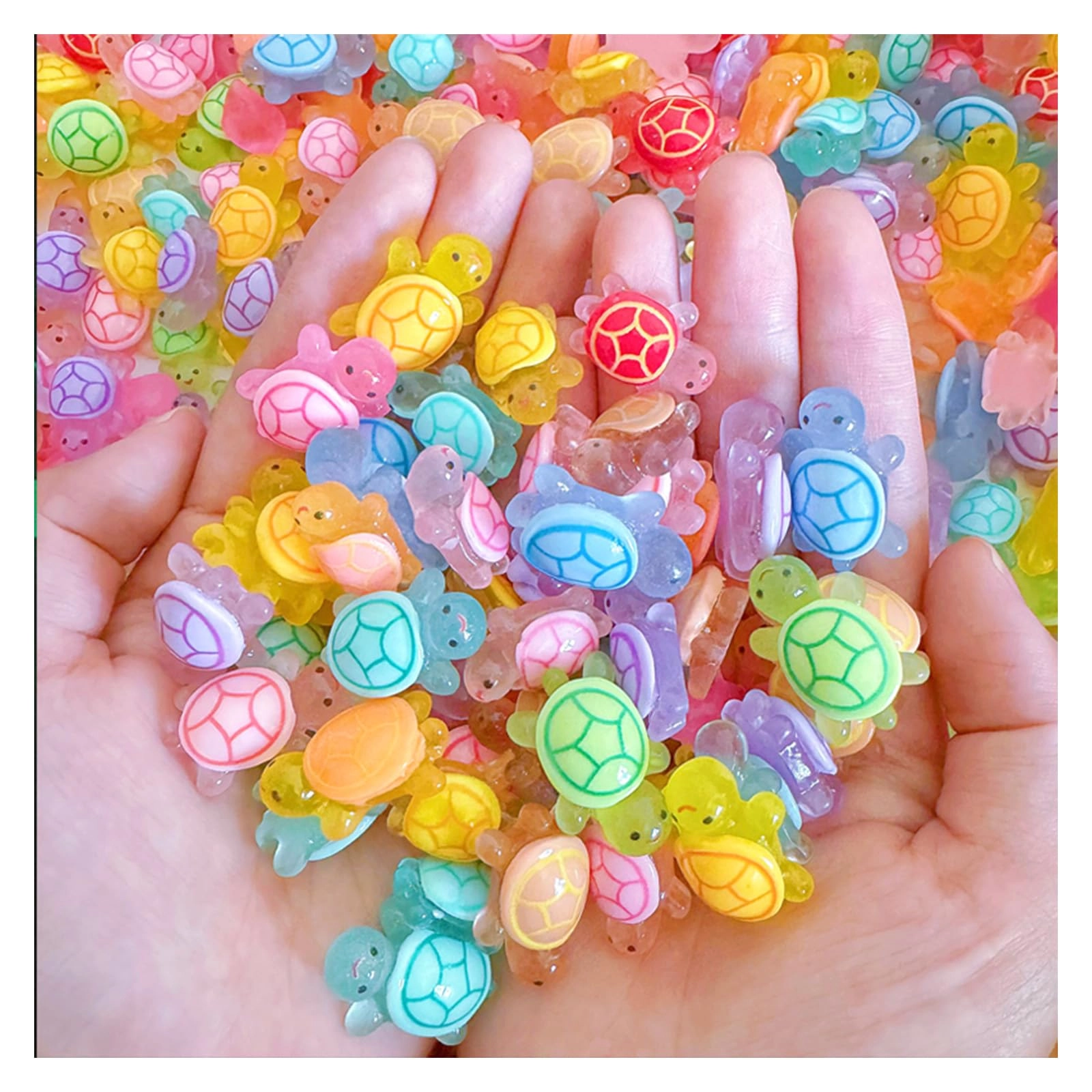 LIFCIUSO 3D Resin Turtles - 100 Pcs