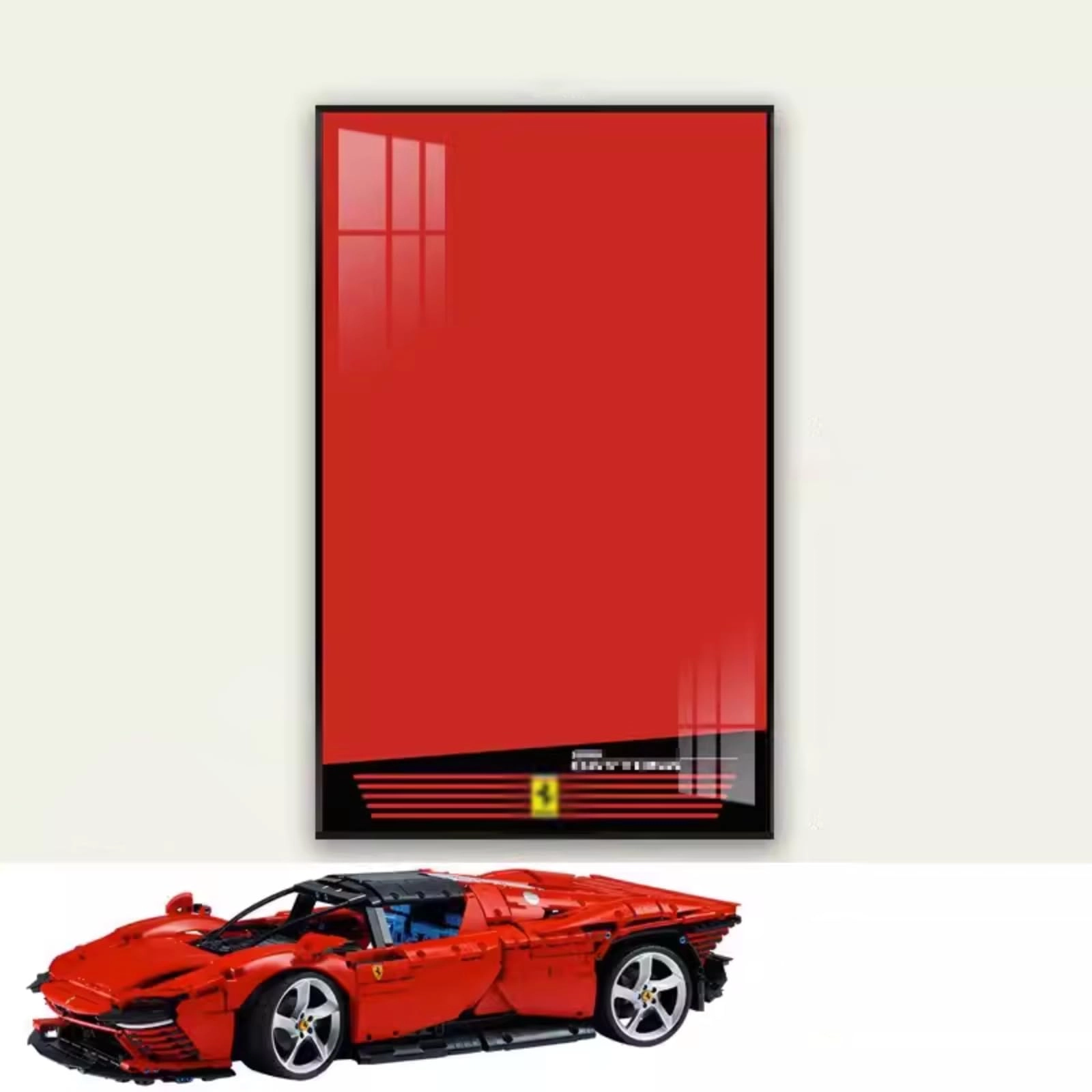 SUNHON Figures Display Wall Mount - Acrylic for LEGO Ferrarri S-P-3 42143