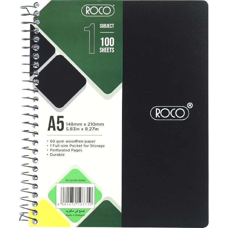 Neon A5 Spiral - Lined 100 Sheets