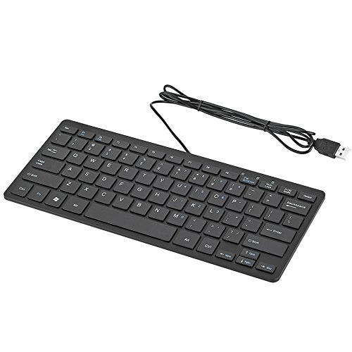 78 Key USB Wired Slim Mini Thin Compact Keyboard - QWERTY Wired