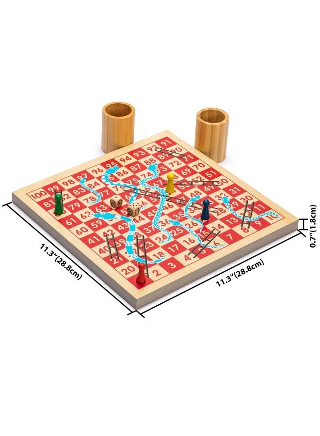 Snakes and Ladders - Wooden Reversible