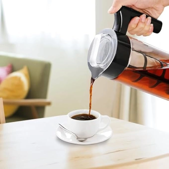 Cold Brew - 44Oz 1300Ml Glass Pitcher Nylon Filter