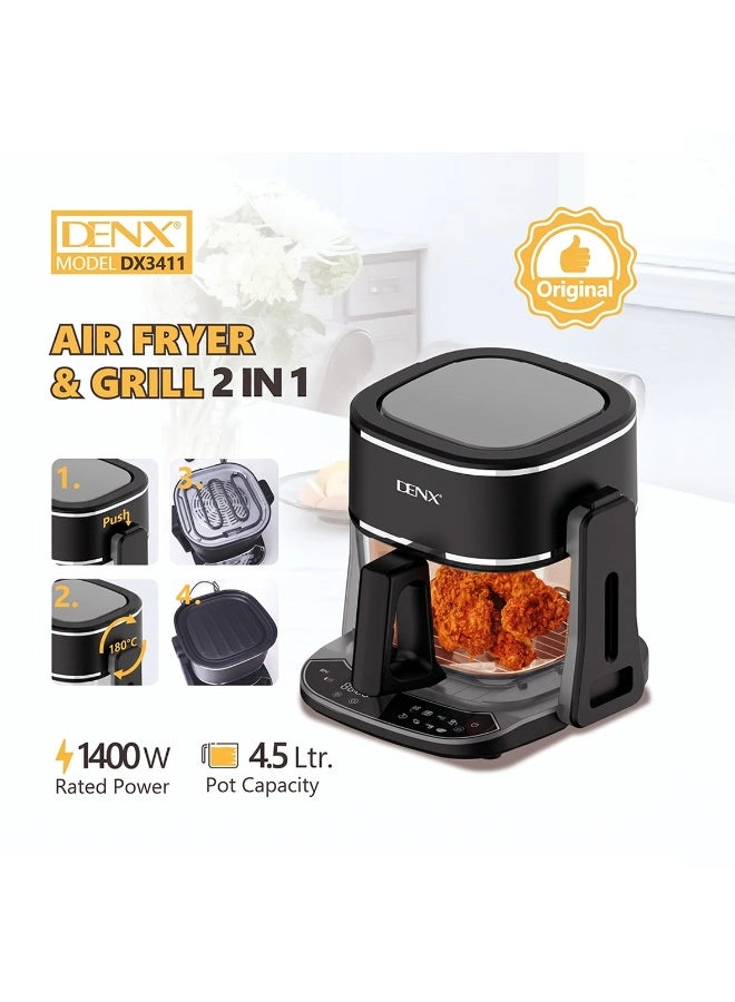 Dual Design Air Fryer & Grill DX3411