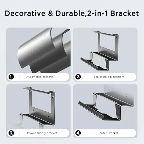 Starlink Gen 3 Router Mount + Starlink V3 Power Supply Brackets Holder