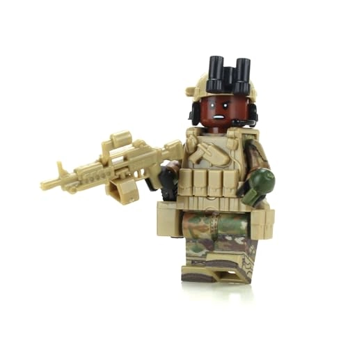 US Army Gunner African American Infantry Minifigure (BB-US-ARMY-GUNNER-AA-1.6)
