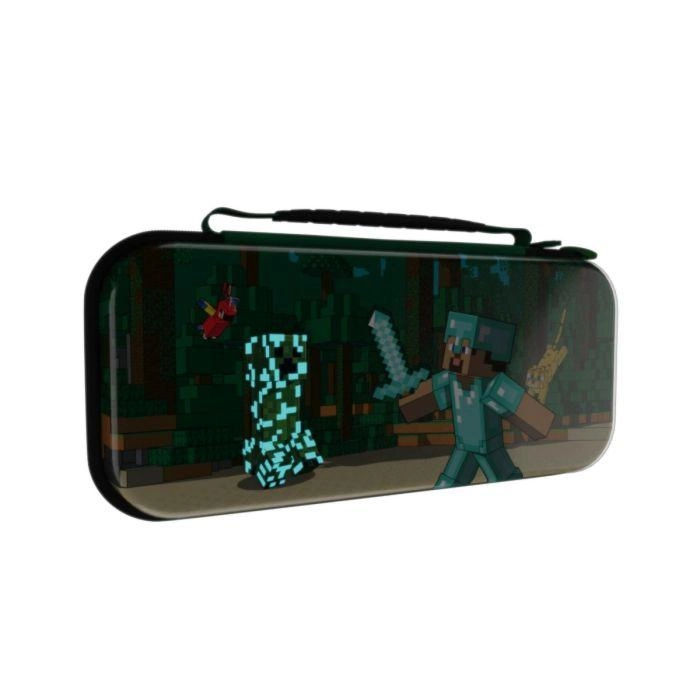 Nintendo Switch Travel Case - Minecraft Forest Battle Green