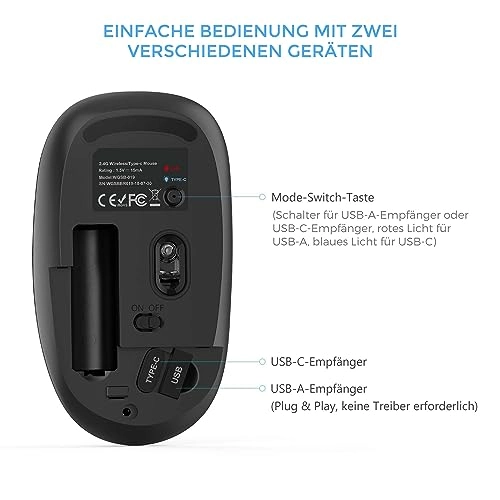 USB C Mouse - USB A & USB C