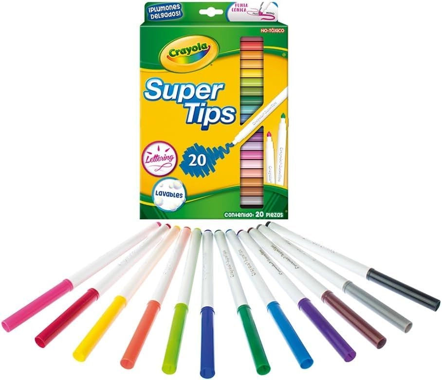 Super Tips Washable Markers - 20 Multi Colour